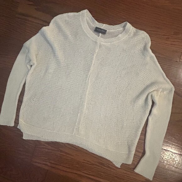 Wooden Ships Charlotte Crew Cotton Open Knit Sweater Size Medium Large - Picture 3 of 14